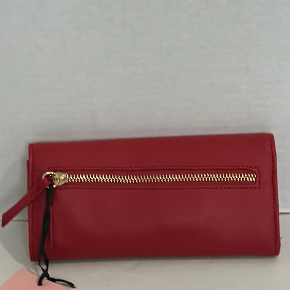 NWT JUICY COUTURE LOVELY DAY FLAP CLUTCH WALLET BAG RED